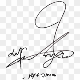 Bts Jimin Signature Png, Transparent Png - signatures png