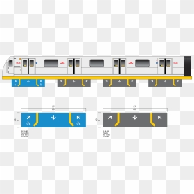 Diagram Of Decals On Subway - Ttc Floor Stickers, HD Png Download - subway train png