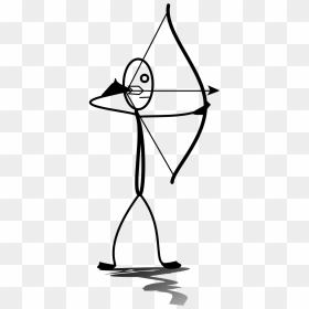 Stickman With Bow And Arrow, HD Png Download - vhv