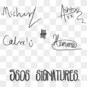 Sooooo Here U Have 5sos Signatures In Png - 5sos Signature, Transparent Png - signatures png