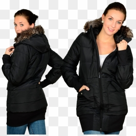 Black Winter Jacket For Women Png Free Download - Winter Coat Women Transparent, Png Download - black women png