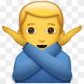 Man Saying No Emoji, HD Png Download - no emoji png