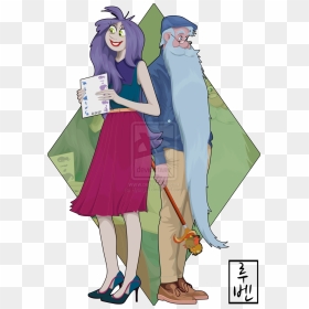 Merlin And Mim, Teacher And Secretary - Madam Mim Fan Art, HD Png Download - merlin png