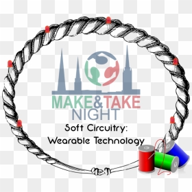 Soft Circuitry Wearable Technology - Black And White Clipart Bracelet, HD Png Download - circuitry png