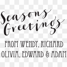 Seasons Greetings Script - Calligraphy, HD Png Download - seasons greetings png