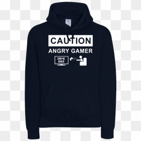 Angry Gamer Sweatshirt B&c Hooded , Png Download - Hoodie, Transparent Png - angry gamer png