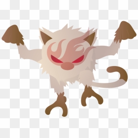 Mankey Used Leer By Pluivantlachance Game Art Hq Pokemon - Illustration, HD Png Download - mankey png