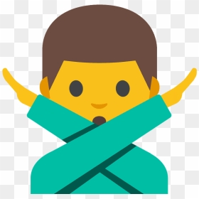 Man Gesturing No Emoji Clipart - Emoji De Brazos Cruzados, HD Png Download - no emoji png