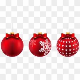 Beautiful Red Christmas Balls Png Clip-art Image, Transparent Png - christmas eve png