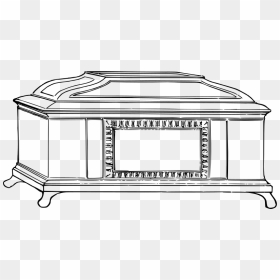 Plain-casket - Casket Clipart Black And White, HD Png Download - casket png