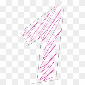 Handwritten Number - Drawing, HD Png Download - purple line png
