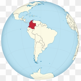 Transparent Blue World Map Png - Map Of Columbia In South America, Png Download - america map png