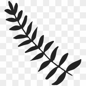 Leafy Branch Png - Leaf Stem Clipart Black And White, Transparent Png - classified stamp png