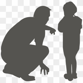 Man And Kid Silhouette, HD Png Download - shadow man png