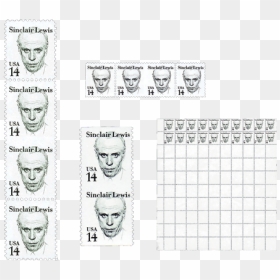 Spotlight On Philately Sinclair Lewis Great Americans - Paper, HD Png Download - canceled stamp png