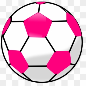 Soccer Ball With Hot Pink Hexagons Clip Art - Pink Soccer Ball Clip Art, HD Png Download - bola png