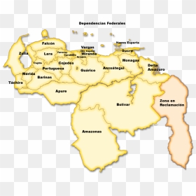 Imagenes De Los Estados De Venezuela, HD Png Download - mapa de venezuela png