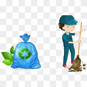 Reduce, Reuse And Recycle - Plastic Bag Recycling Icon, HD Png Download - janitor png
