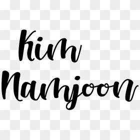 Font Kim Namjoon Bts 💕 ⚠️important Importante St - Lettering Name Kim Namjoon, HD Png Download - importante png