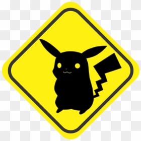 Road Sign For School , Png Download - Pokemon Pikachu Silhouette, Transparent Png - placa png