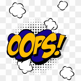Oops Blue Gold - Cool Pop Art Png, Transparent Png - oops png