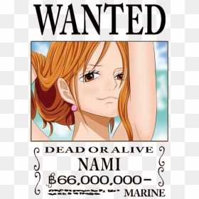 Bleed Area May Not Be Visible - One Piece Nami Wanted, HD Png Download - nami png