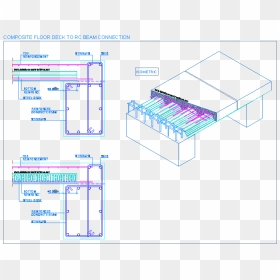 Composite Steel Deck Decking Floor Slab Sheets Rc Reinforced - Steel Deck On Concrete Beam, HD Png Download - deck png