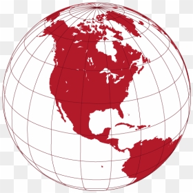North America Map Watercolor , Png Download - Canada Globe Logo, Transparent Png - america map png