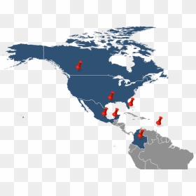 Map Latin Of States American Organization America Clipart - Oncilla Distribution Map, HD Png Download - america map png