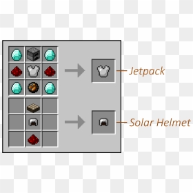 Ops Can Also Obtain A Jetpack Or Solar Helmet By Using - Minecraft, HD Png Download - minecraft redstone png