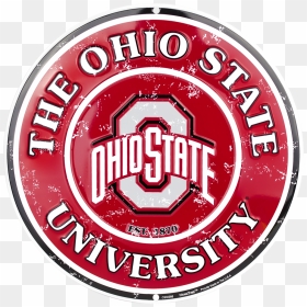 Ohio State Buckeyes Circle Sign - Emblem, HD Png Download - ohio state university logo png
