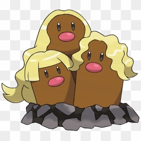 Pokemon 18051 Shiny Alolan Dugtrio Pokedex - Pokemon Alolan Dugtrio, HD Png Download - diglett png