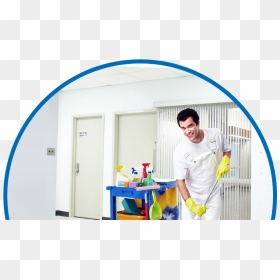 A Janitor Cleaning A Commercial Floor, HD Png Download - janitor png