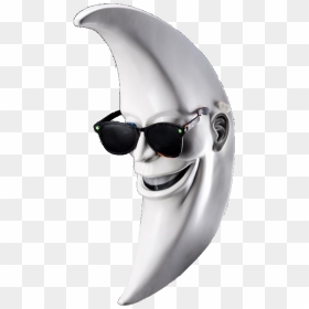 Crescent Moon Face With Glasses, HD Png Download - moonman png