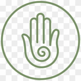 Yoga Icon 8 - Hamsa Hand Outline, HD Png Download - yoga icon png