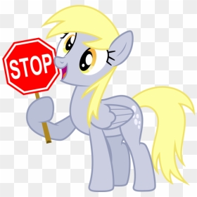 Stop Derpy Hooves Pony Rainbow Dash Applejack Yellow - Stop Wash Your Hands Sign, HD Png Download - derpy png