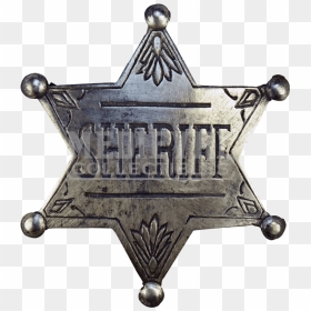 Western Sheriff Badge - Sheriff Badge Cowboy Real, HD Png Download - sheriff star png