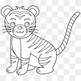 Library Of Tiger Cat Black And White Svg Freeuse Download - Clipart Tiger Black And White, HD Png Download - lsu png