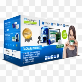 Id Manager Zxp Series 9 Hopper Fed Id Card System - Card Printer, HD Png Download - blank card png