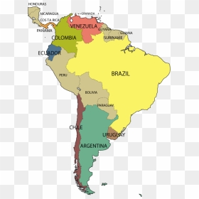 South America Hd Map, HD Png Download - mapa de venezuela png