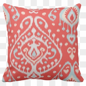 Chic Modern Teal Red Girly Ikat Tribal Pattern Outdoor - Throw Pillow, HD Png Download - tribal pattern png