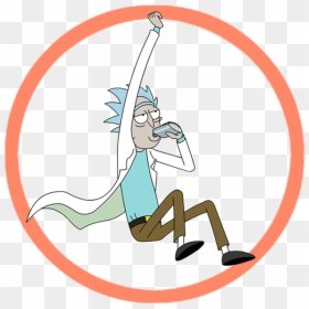 ⚪⭕⚪ Ftestickers Circle Rickandmorty Rick Cartoon Tvshow - Rick And Morty Rick Drinking, HD Png Download - minglee png