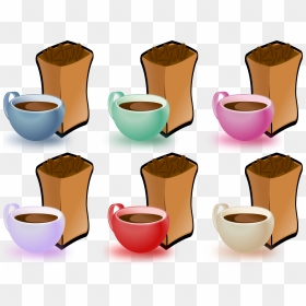 Coffee Cups Clip Arts - Coffee Beans Clip Art, HD Png Download - cups png