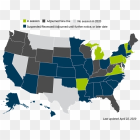 Status Of State Legislative Sessions - Usa Map Vector Png, Transparent Png - canceled stamp png