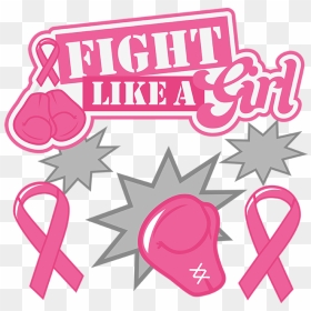 Breast Cancer Tree Clipart Vector Library Library Fight - Breast Cancer Svg Free, HD Png Download - pink cancer ribbon png