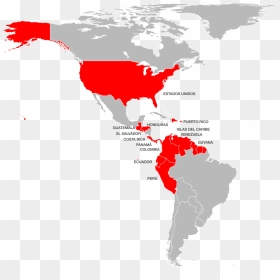 Countries In Oas Map, HD Png Download - mapa de venezuela png