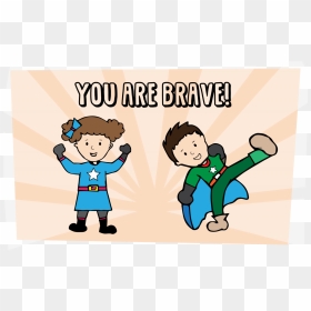 Brave And Scared Clipart, HD Png Download - scared kid png