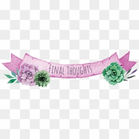 Watercolor Floral Final Thoughts - Transparent Floral Banner Png, Png Download - watercolor banner png