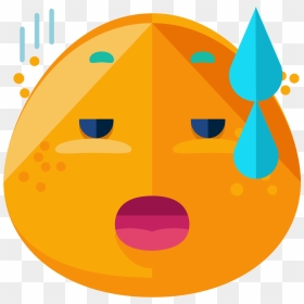 Imgly Sticker Emoticons Tired - Circle, HD Png Download - tired emoji png
