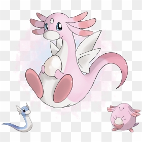 Dratini X Chansey - Chansey Pokemon Fusion, HD Png Download - dratini png